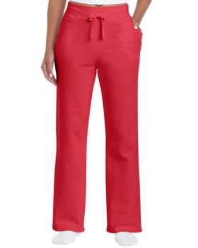 HEAVY BLEND™ LADIES' OPEN BOTTOM SWEATPANTS Red 2XL