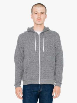 UNISEX MOCK TWIST HOODED ZIP SWEATSHIRT Peppered Grey 2XL