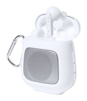 Boxy bluetooth reproduktor so slúchadlami white