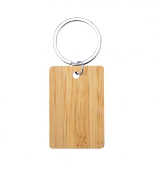 Sonek bamboo keyring, rectangle natural