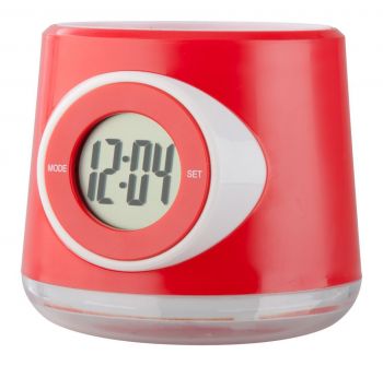 Zelmo flower pot table clock red