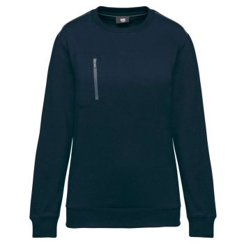 UNISEX DAYTODAY CONTRASTING POCKET SWEATSHIRT Navy/Silver M