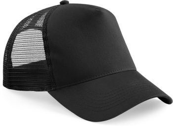 Beechfield | Dětská  5 panelová kšiltovka Trucker black/black onesize