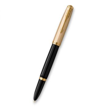 Parker 51 Deluxe Black GT PP -F- Au 750/1000