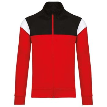 ADULT ZIPPED TRACKSUIT JACKET Sporty Red/Black L