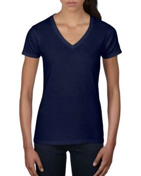 WOMEN'S LIGHTWEIGHT V-NECK TEE Navy L