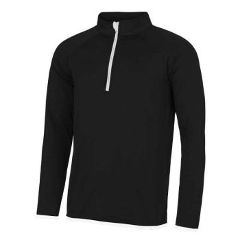 MEN'S COOL 1/2 ZIP SWEAT Jet Black/Arctic White S