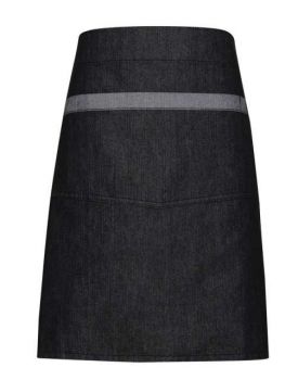 'DOMAIN' CONTRAST DENIM WAIST APRON Black Denim U