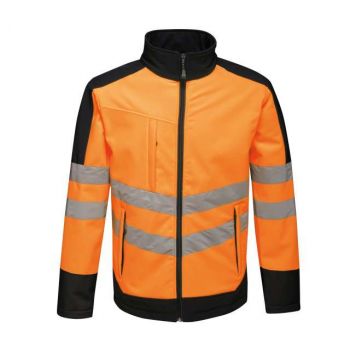 HI-VIS PRO 3 LAYER SOFTSHELL Orange/Navy S