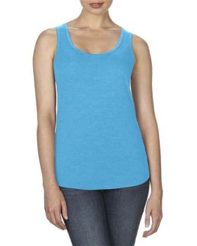 WOMEN’S TRI-BLEND RACERBACK TANK Heather Caribbean Blue M