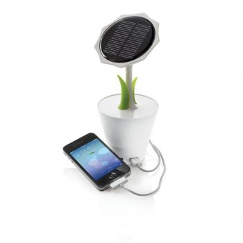 Solárna powerbanka Sunflower 2 500 mAh biela, zelená