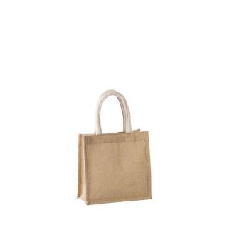 JUTE CANVAS TOTE - SMALL Natural U