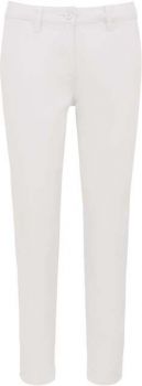 LADIES' ABOVE-THE-ANKLE TROUSERS Washed White 36