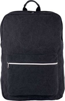 COTTON CANVAS BACKPACK Washed Black U