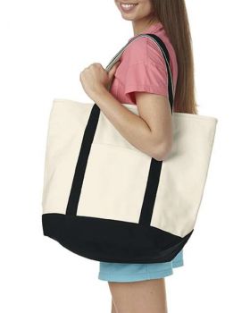 CANVAS HEAVY TOTE Ivory/Black U