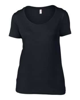 WOMEN’S FEATHERWEIGHT SCOOP TEE Black XL