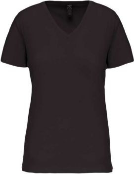 LADIES' BIO150 V-NECK T-SHIRT Dark Grey XS