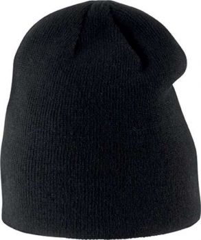 KNITTED KIDS' BEANIE Black U