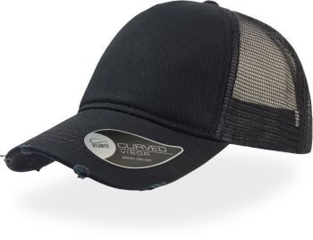 Atlantis | 6 panelová Trucker kšiltovka "Rapper Destroyed" black/black onesize