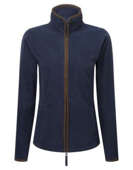 WOMEN'S 'ARTISAN' FLEECE JACKET Navy/Brown L