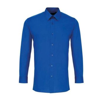 MEN’S LONG SLEEVE FITTED POPLIN SHIRT Royal M/L