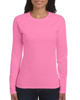 SOFTSTYLE® LADIES' LONG SLEEVE T-SHIRT Azalea L