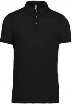 MEN'S SHORT SLEEVED JERSEY POLO SHIRT Black L