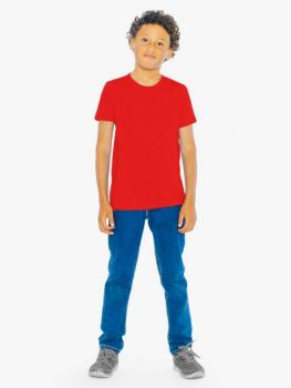 YOUTH FINE JERSEY SHORT SLEEVE T-SHIRT Red 12