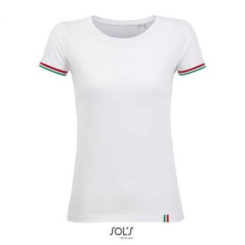 SOL'S RAINBOW WOMEN - SHORT SLEEVE T-SHIRT White/Red/White/Kelly Green 2XL