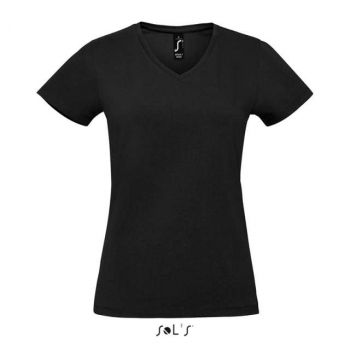 SOL'S IMPERIAL V WOMEN - V-NECK T-SHIRT Deep Black M