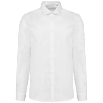 MEN'S LONG-SLEEVED TWILL SHIRT White L