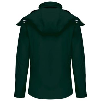 LADIES' DETACHABLE HOODED SOFTSHELL JACKET Bottle Green L