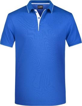 James & Nicholson | Pánské piqué polo s légou royal/white XL