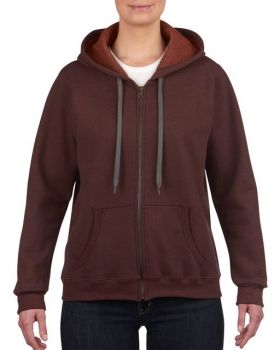 HEAVY BLEND™ LADIES' VINTAGE CLASSIC ADULT FULL ZIP HOODED SWEATSHIRT Russet M