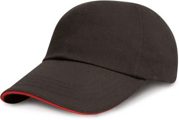 Result Headwear | 6 panelová nízkoprofilová sandwich kšiltovka black/red onesize