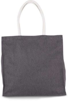 LARGE POLYCOTTON SHOPPER BAG Shale Grey Heather U