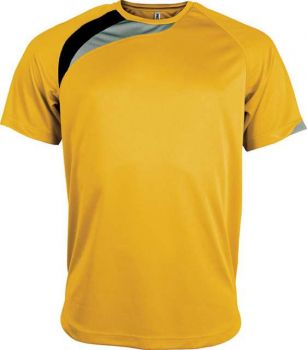 KIDS' SHORT-SLEEVED JERSEY Sporty Yellow/Black/Storm Grey 6/8