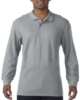 PREMIUM COTTON® ADULT LONG SLEEVE DOUBLE PIQUÉ POLO RS Sport Grey S