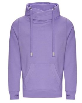 CROSS NECK HOODIE Digital Lavender S