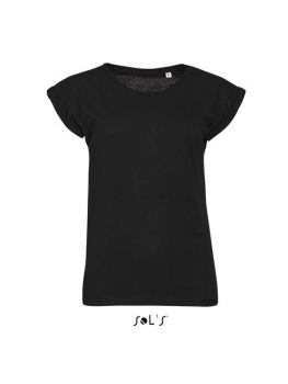 SOL'S MELBA - WOMEN’S ROUND NECK T-SHIRT Deep Black M