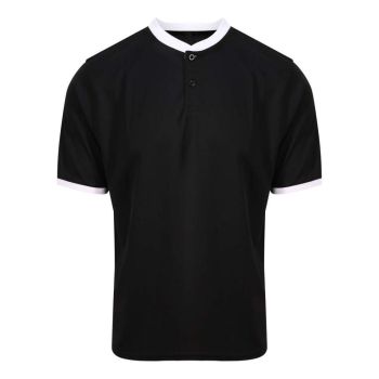 COOL STAND COLLAR SPORTS POLO Jet Black/Arctic White S