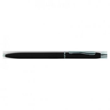 Rubber coated ball pen Black