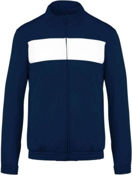 KIDS' TRACKSUIT TOP Sporty Navy/White 6/8