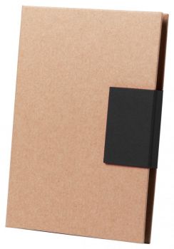 Ganok adhesive notepad black , natural