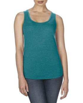 WOMEN’S TRI-BLEND RACERBACK TANK Heather Galapagos Blue XS