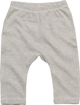 Babybugz | Dětské legíny pruhované white/heather grey melange 3-6