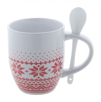 Sorbux Christmas mug white , red