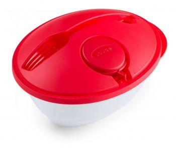 Kaprex salad container red