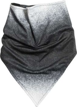 TRIANGULAR BANDANA WITH POLAR FLEECE LINING Black/White U