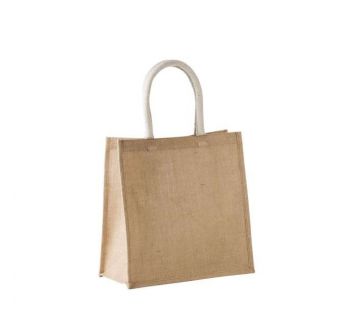 JUTE CANVAS TOTE - LARGE Natural U